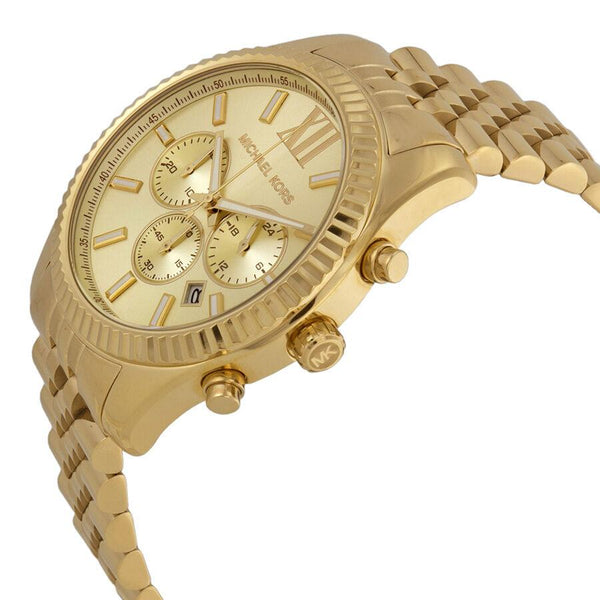 Michael Kors Lexington Chronograph Champagne Dial Men's Watch #MK8281 - Watches of Australia #2