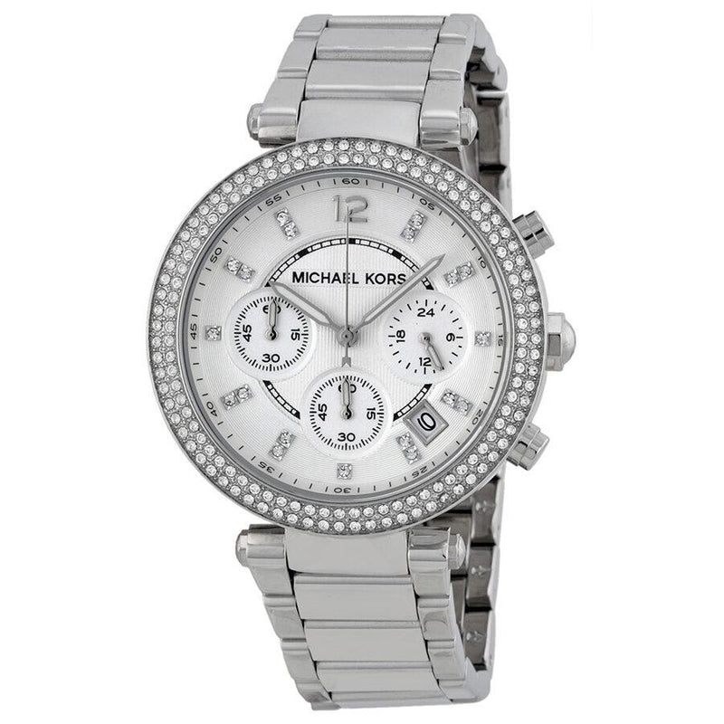 Michael Kors Parker Chronograph Silver Dial Ladies Watch #MK5353 - Watches of Australia