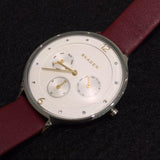 Skagen Anita Burgundy Leather Strap Ladies Watch SKW2394 - Watches of Australia #4